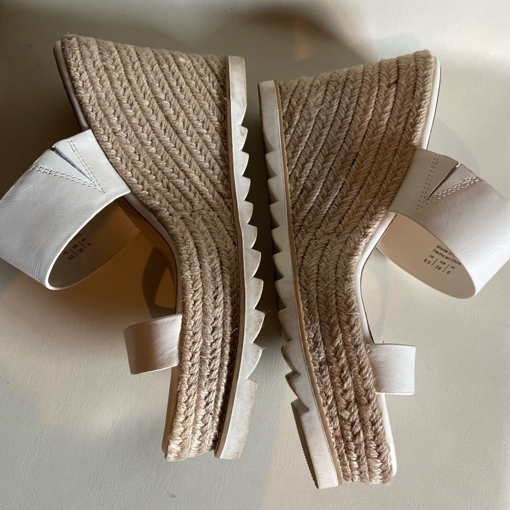 Aldo White Wedge Sandals